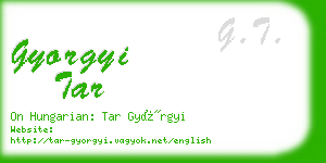 gyorgyi tar business card